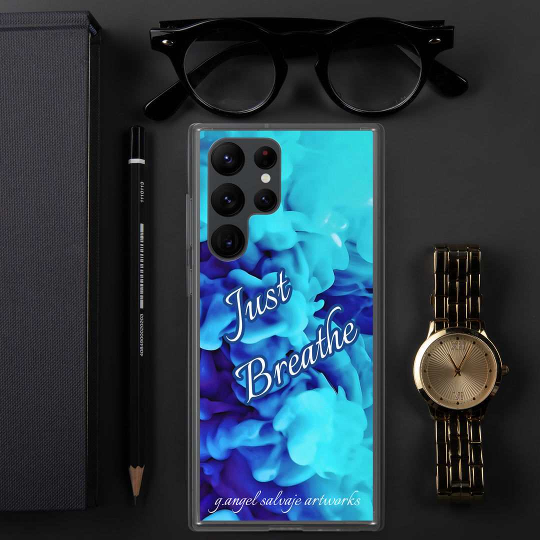 Just Breathe,blue cloudsClear Case for Samsung®