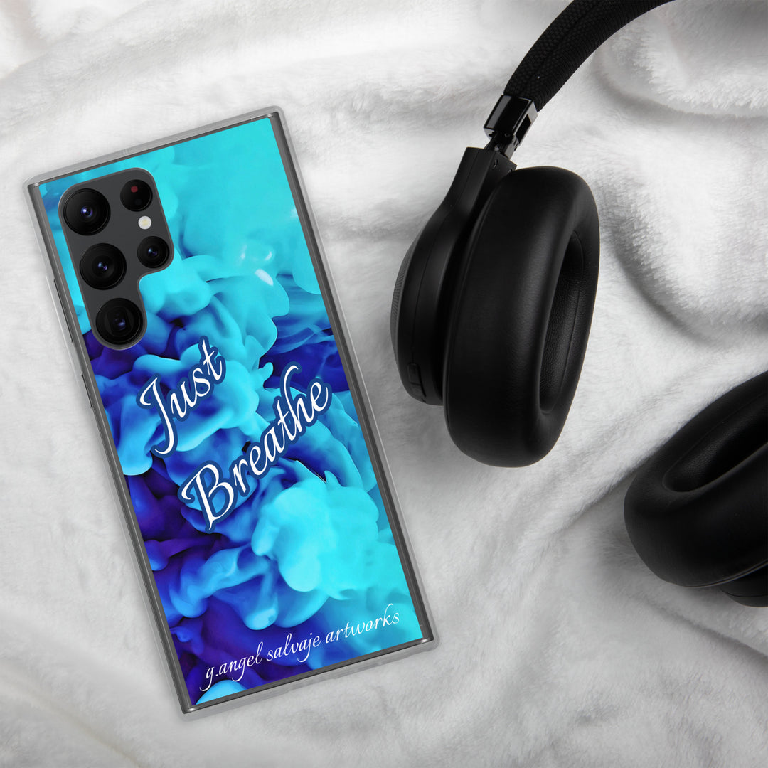 Just Breathe,blue cloudsClear Case for Samsung®