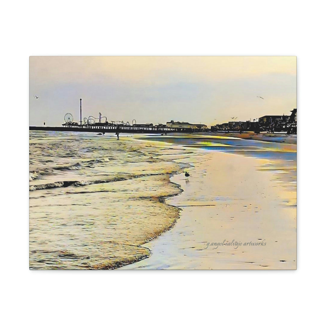 Galveston Strut Landscape Canvas Gallery Wraps