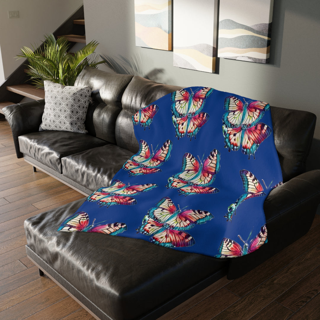 Maybe we are all like Butterflies Velveteen Minky Blanket (Two-sided print)stylr 1