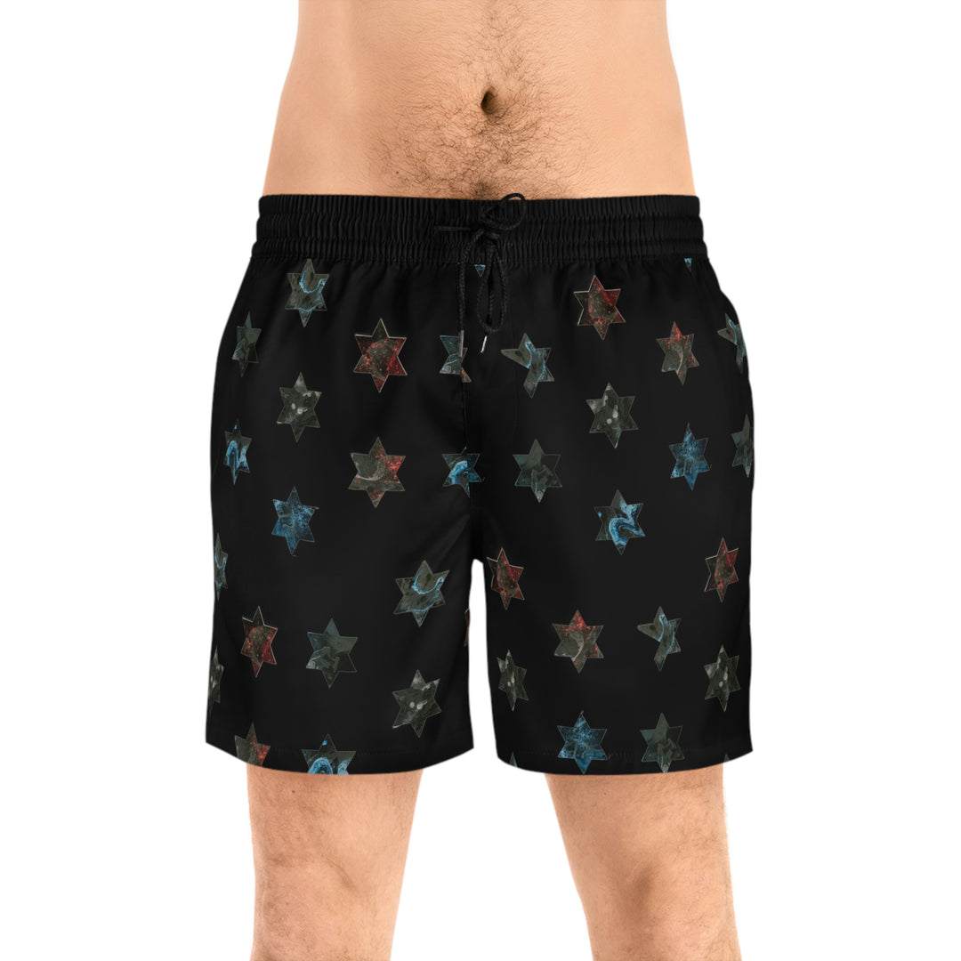 Stars and Galaxies Men's Mid-Length Swim Shorts (AOP)