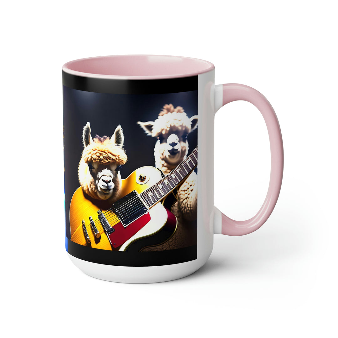 Alpaca'n Two-Tone Coffee Mugs, 15oz