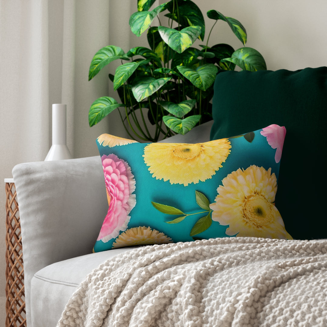 Flower power style 2 Spun Polyester Lumbar Pillow