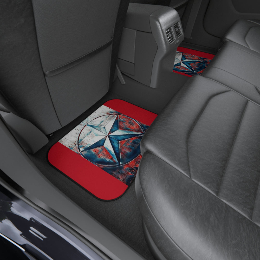 Texas Star on Red Mats (Set of 4)