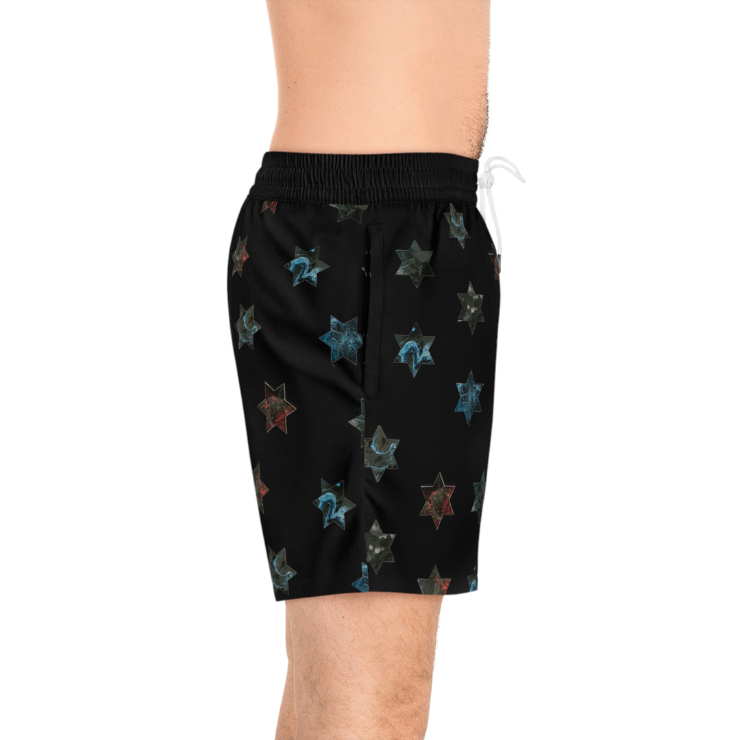 Stars and Galaxies Men's Mid-Length Swim Shorts (AOP)