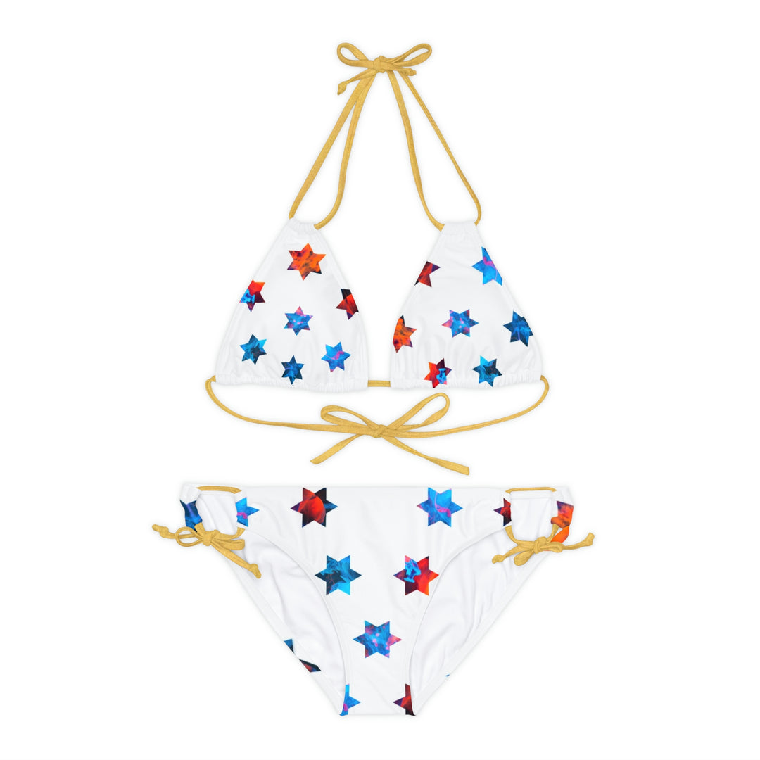 Stars Strapped Bikini Set (AOP)