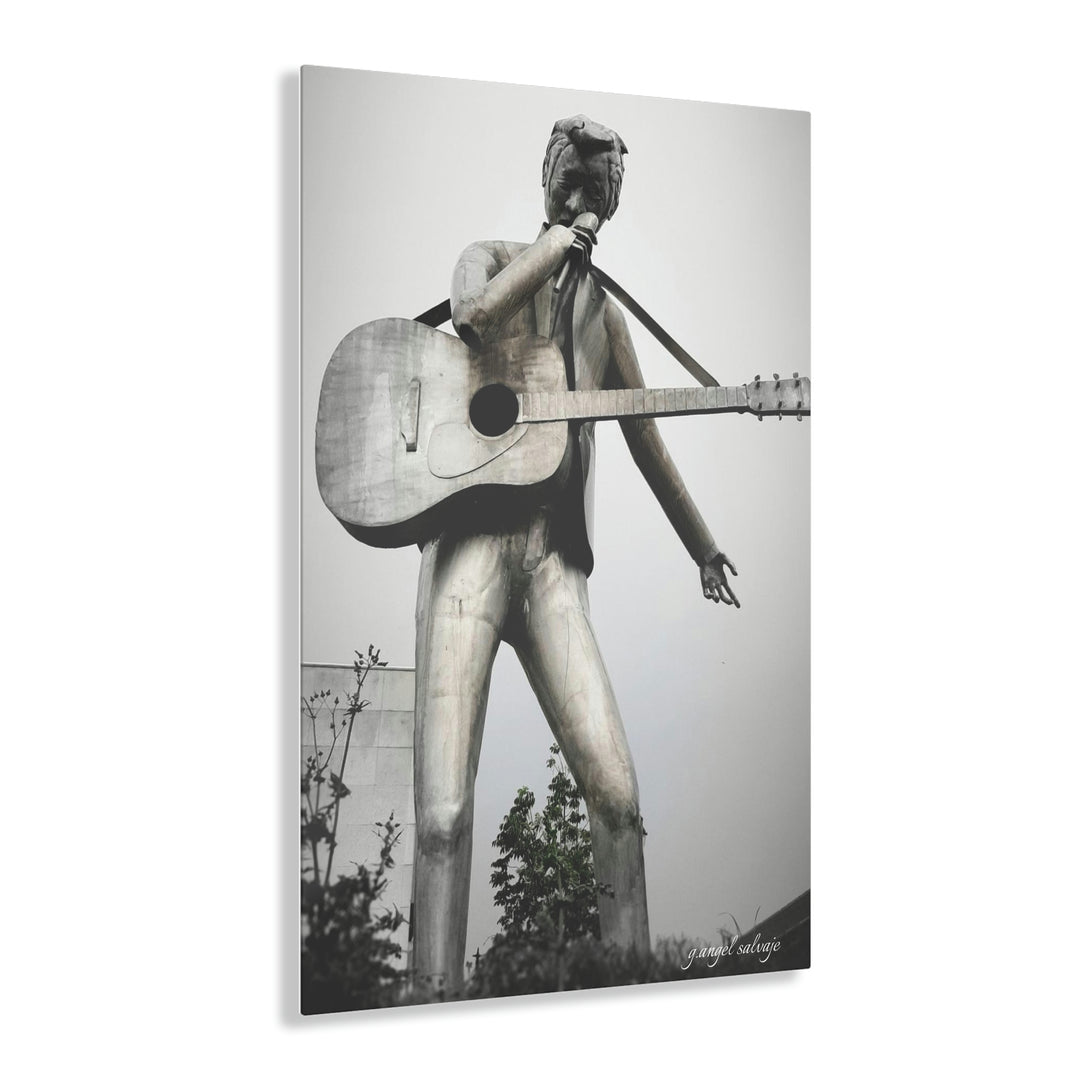 Singing River Sculpture in Black & WhiteAcrylic Prints