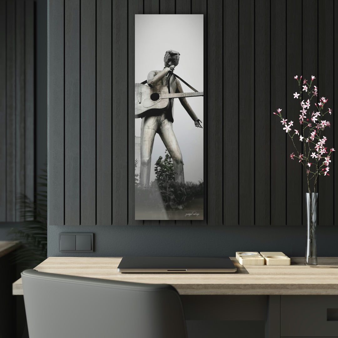 Singing River Sculpture in Black & WhiteAcrylic Prints