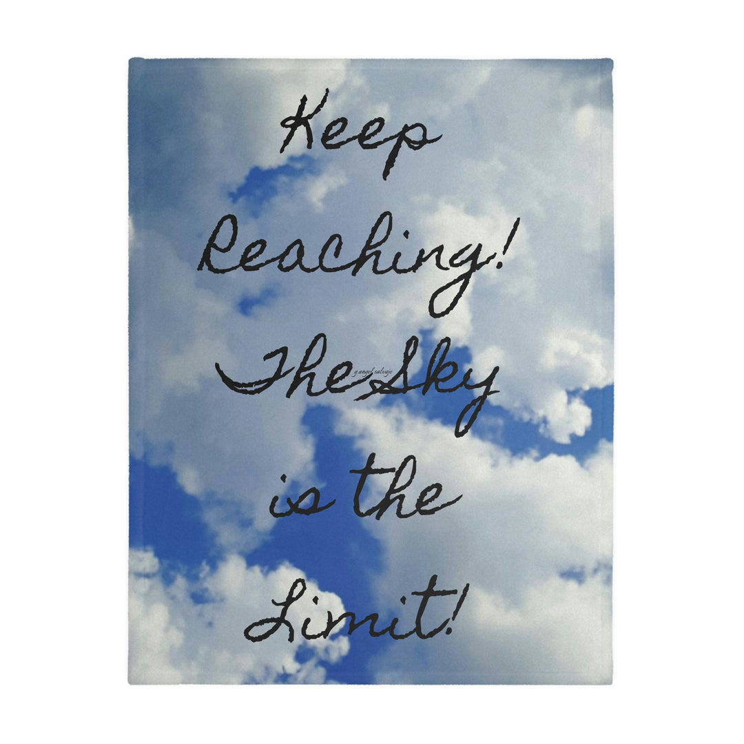 Keep Reaching Velveteen Minky Blanket (Two-sided print)