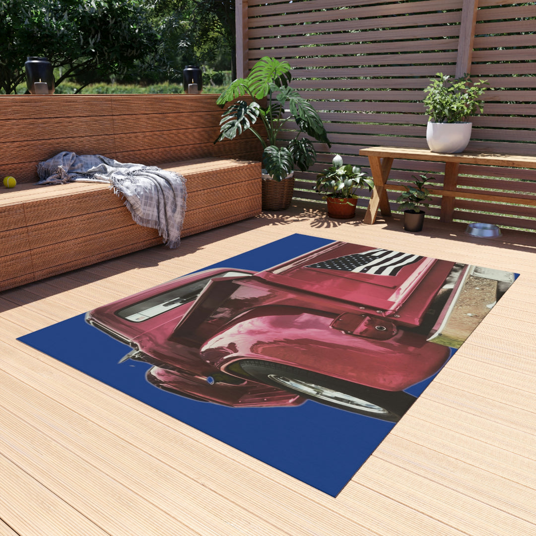 Big Bottomed 1956 Ford Truck Outdoor Rug