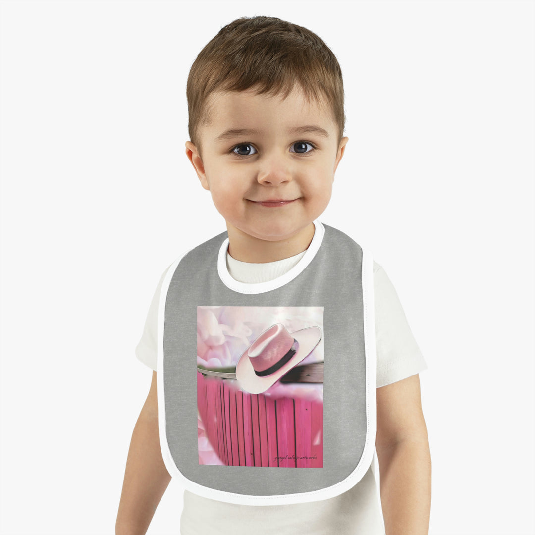 Marielle Inspired Baby Contrast Trim Jersey Bib