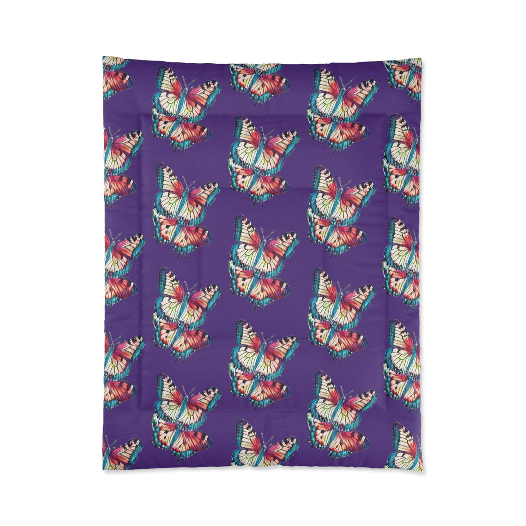Purple Maybe we are all like Butterflies Comforter style 1