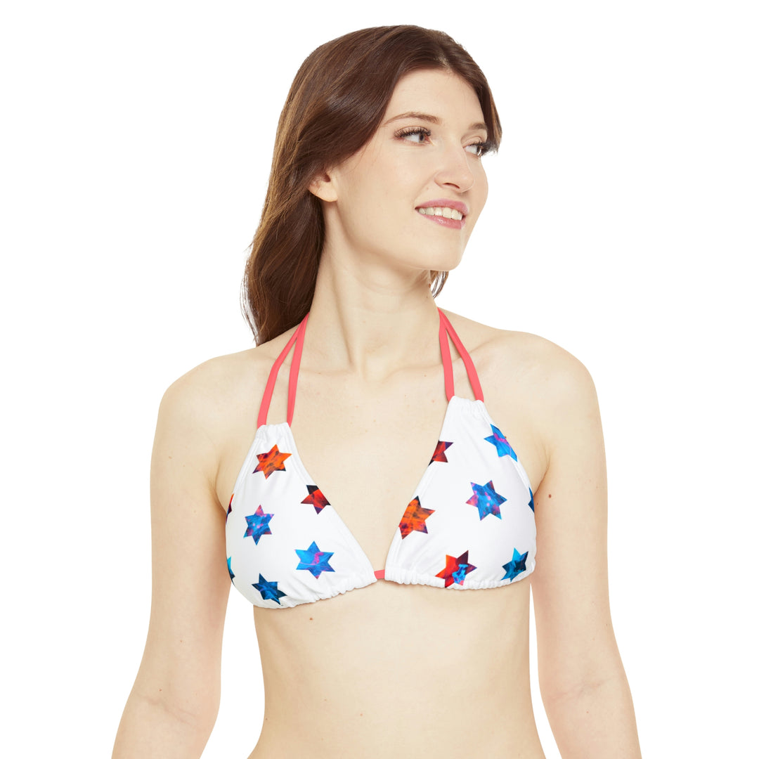 Stars Strapped Bikini Set (AOP)