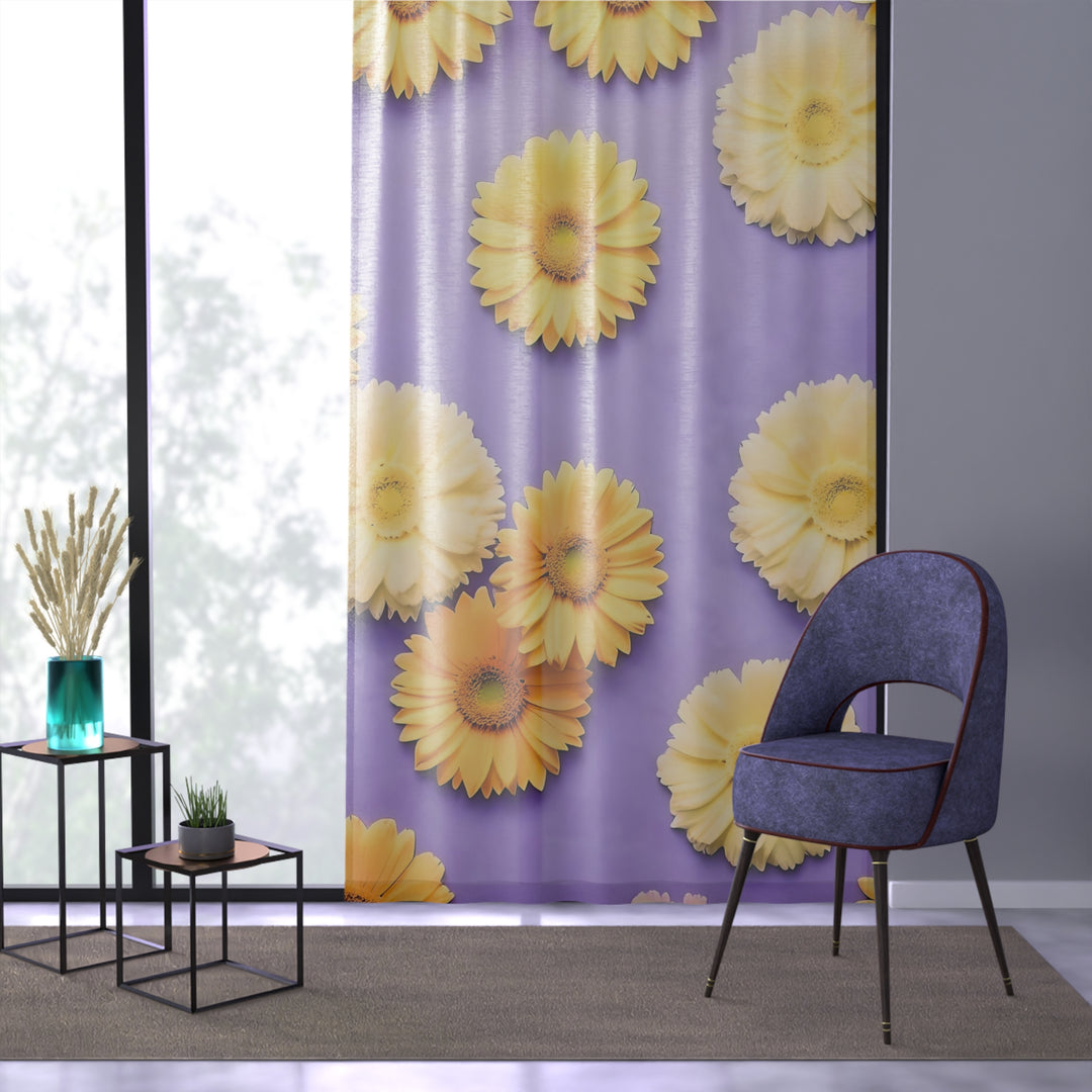 Flower Power style 4Sheer Window Curtain