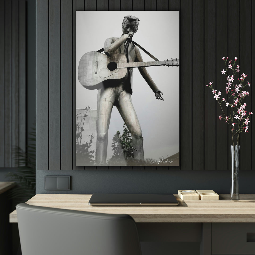 Singing River Sculpture in Black & WhiteAcrylic Prints