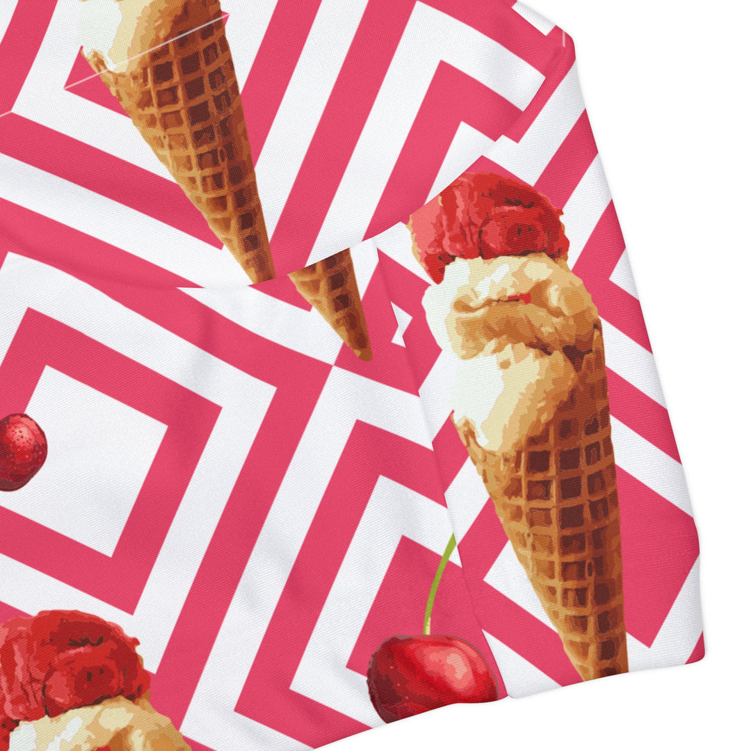 Chill out Ice Cream Cones Girls' Swimsuit Crop Top (AOP)