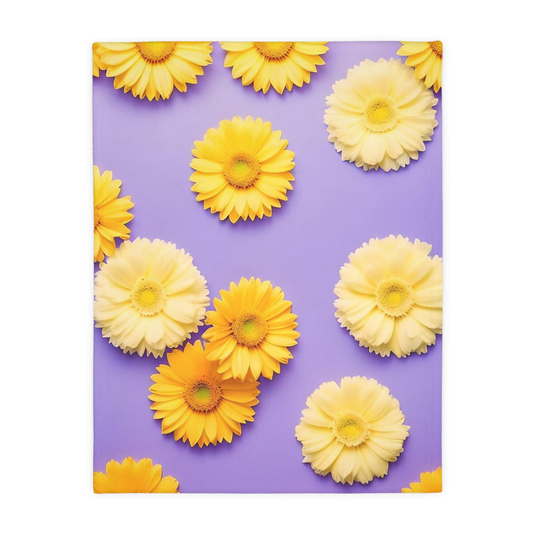 Flower Power style 4 Velveteen Minky Blanket (Two-sided print)
