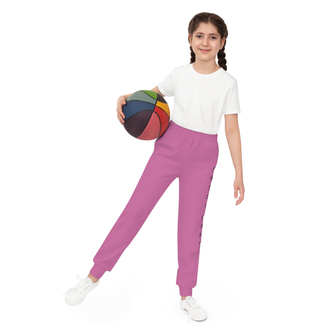 Light Pink Sassy Pants Youth Joggers (AOP)
