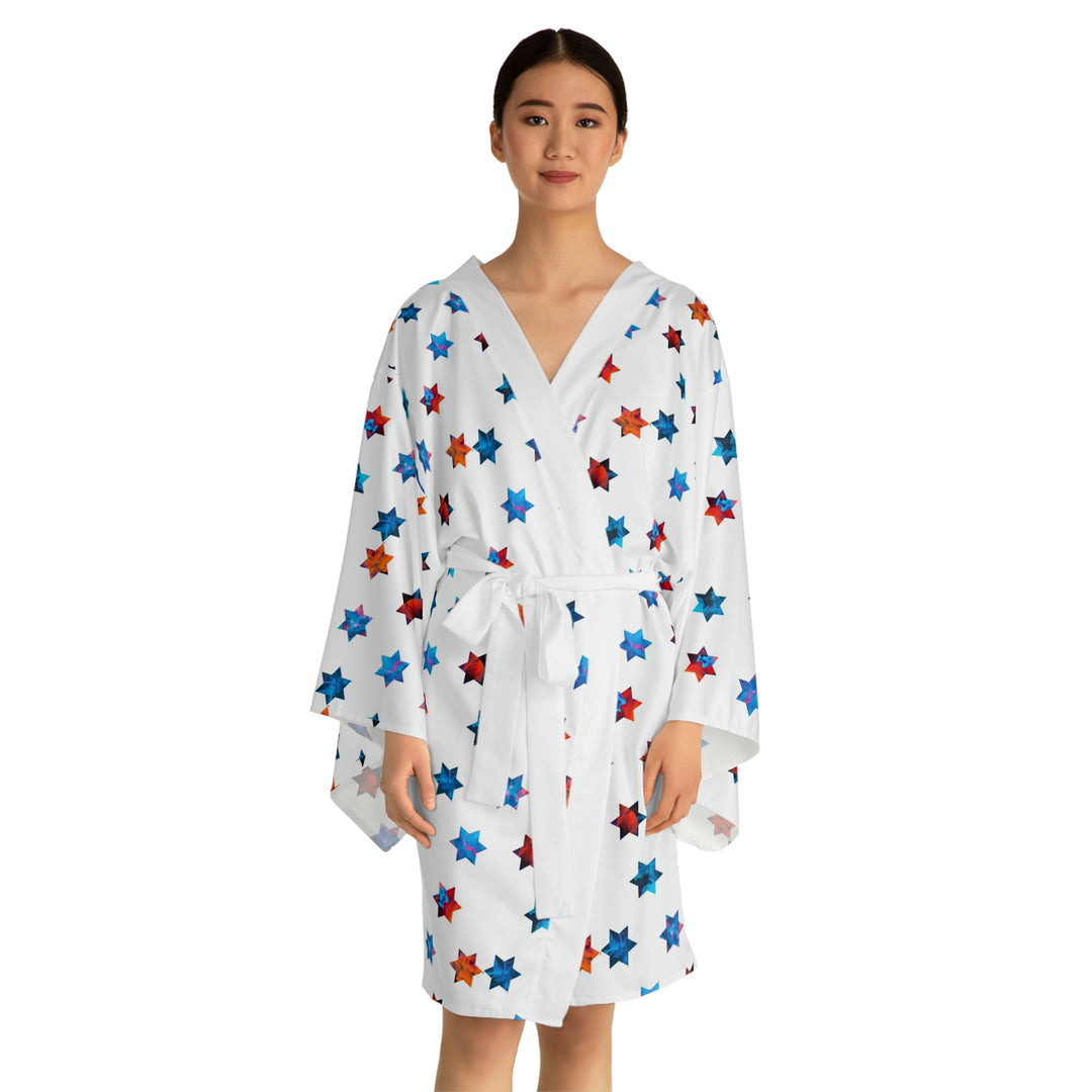 Stars Long Sleeve Kimono Robe (AOP)