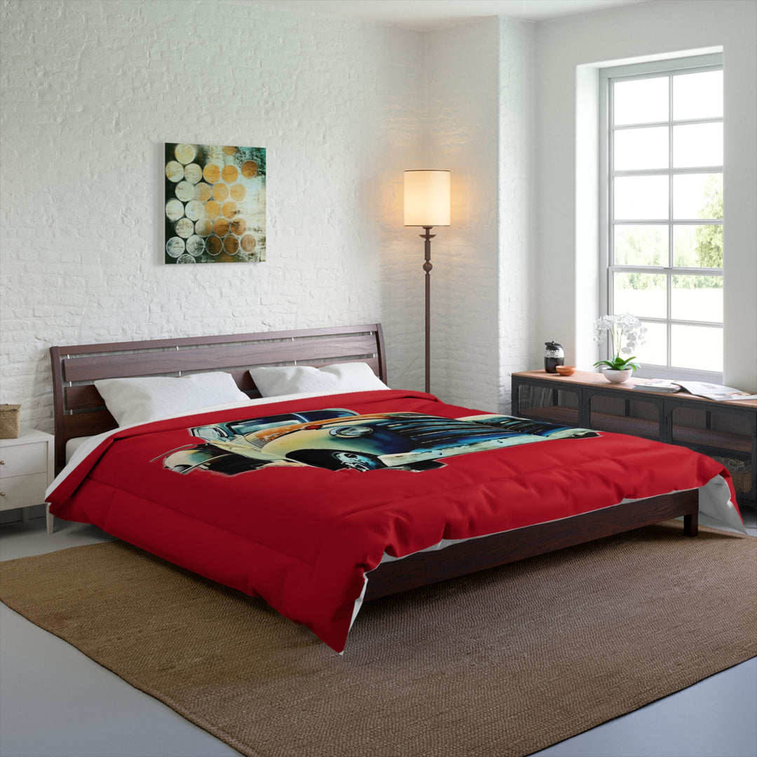 1953 Antique Truck Original Design,  Red Comforter