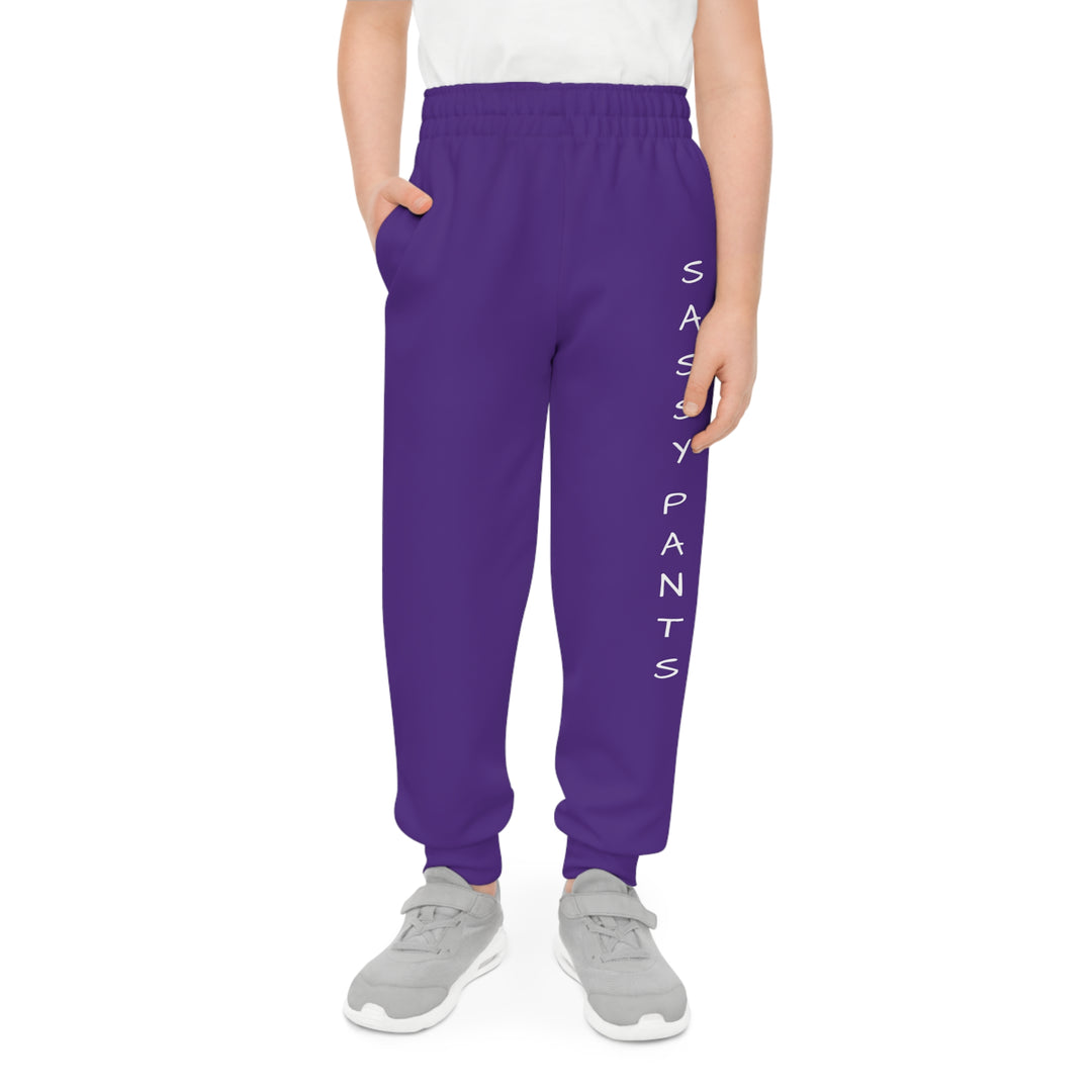 Purple Sassy Pants Youth Joggers (AOP)