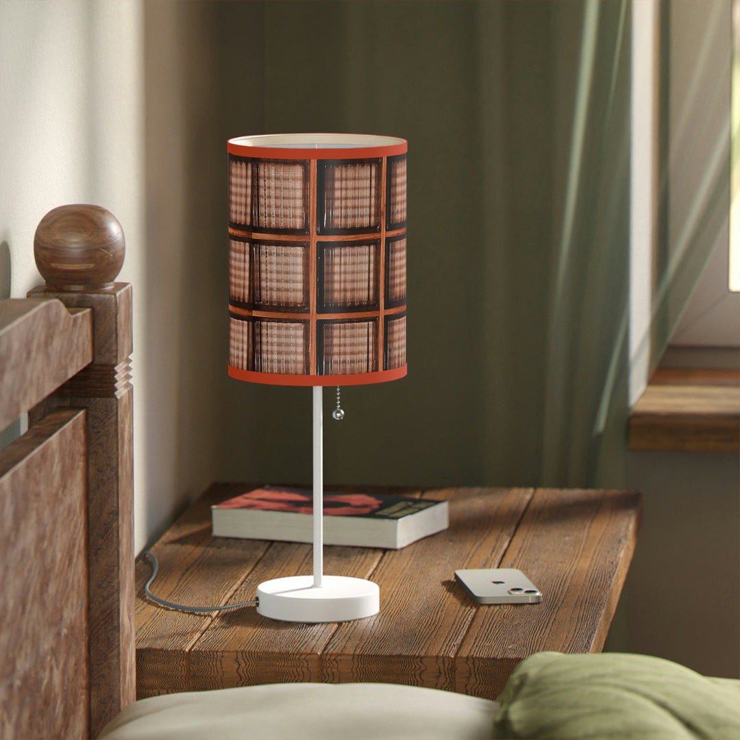 Wood and Glass design Lamp on a Stand, US|CA plug