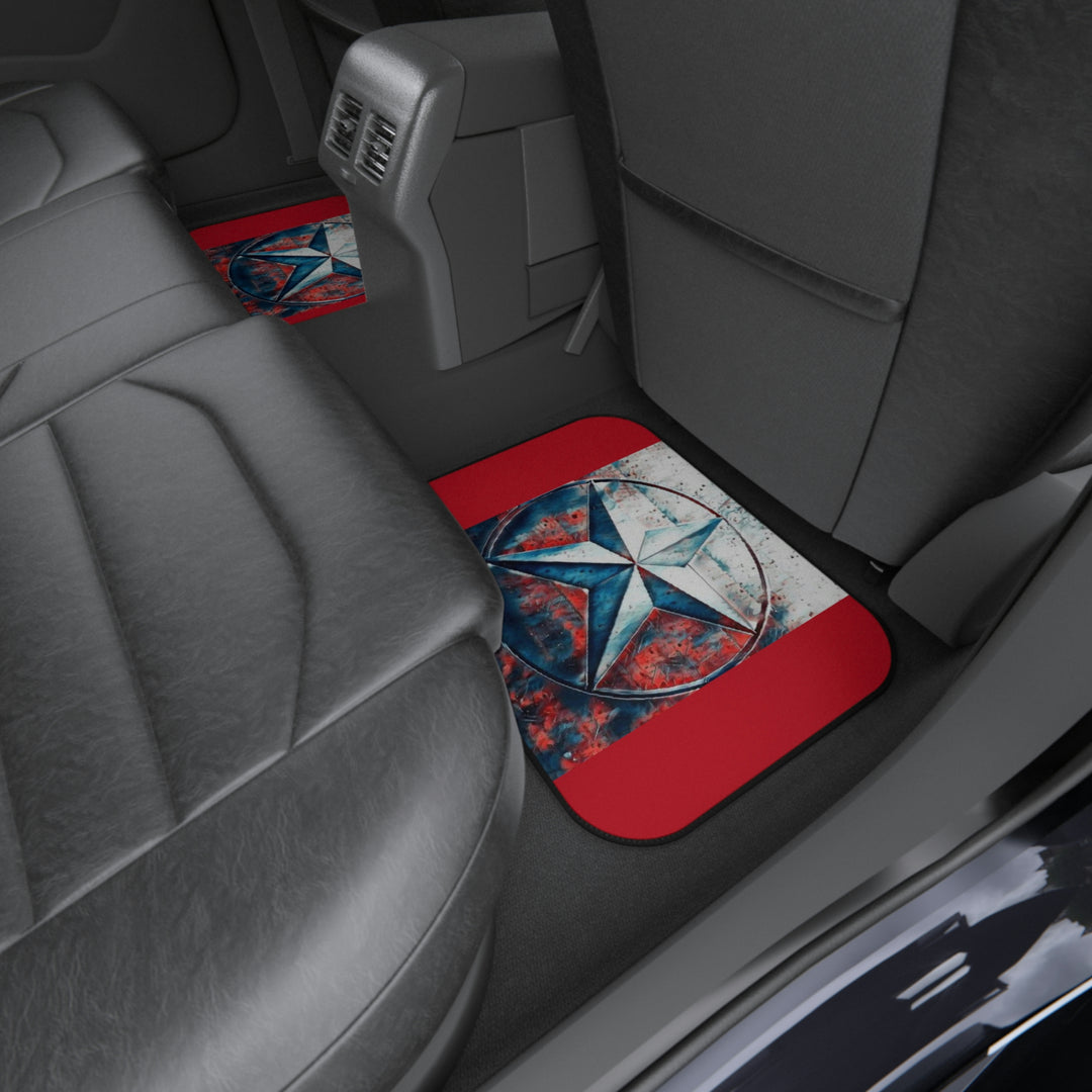 Texas Star on Red Mats (Set of 4)