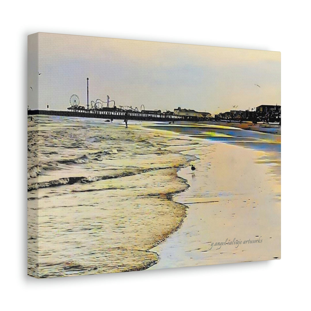 Galveston Strut Landscape Canvas Gallery Wraps