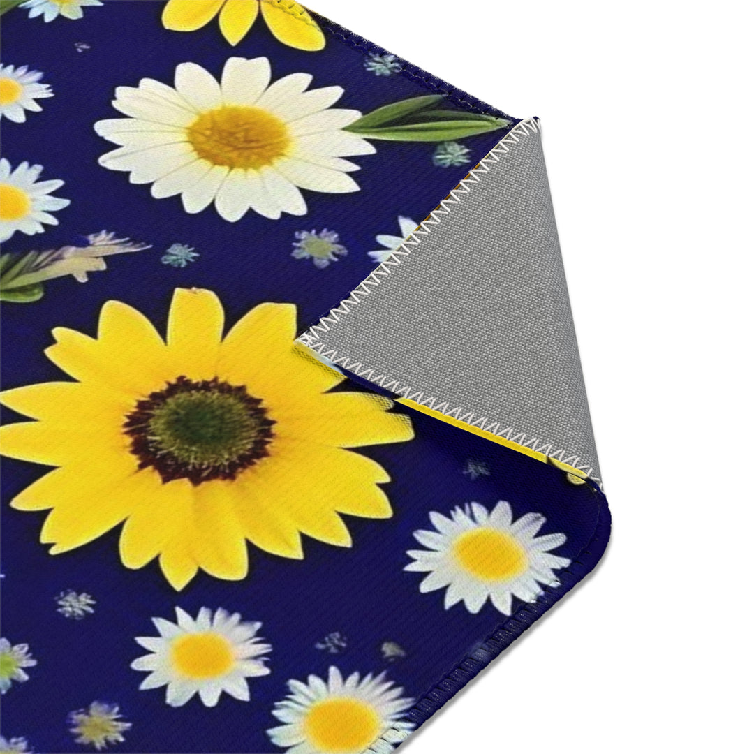 Daisies on Navy Area Rugs