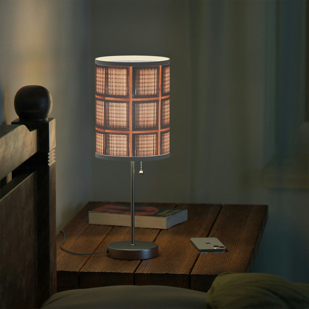 Wood and Glass design Lamp on a Stand, US|CA plug