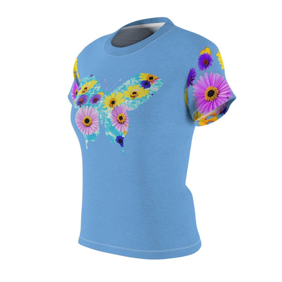 Blue Maybe we are all Butterflies Women's Cut & Sew Tee (AOP)