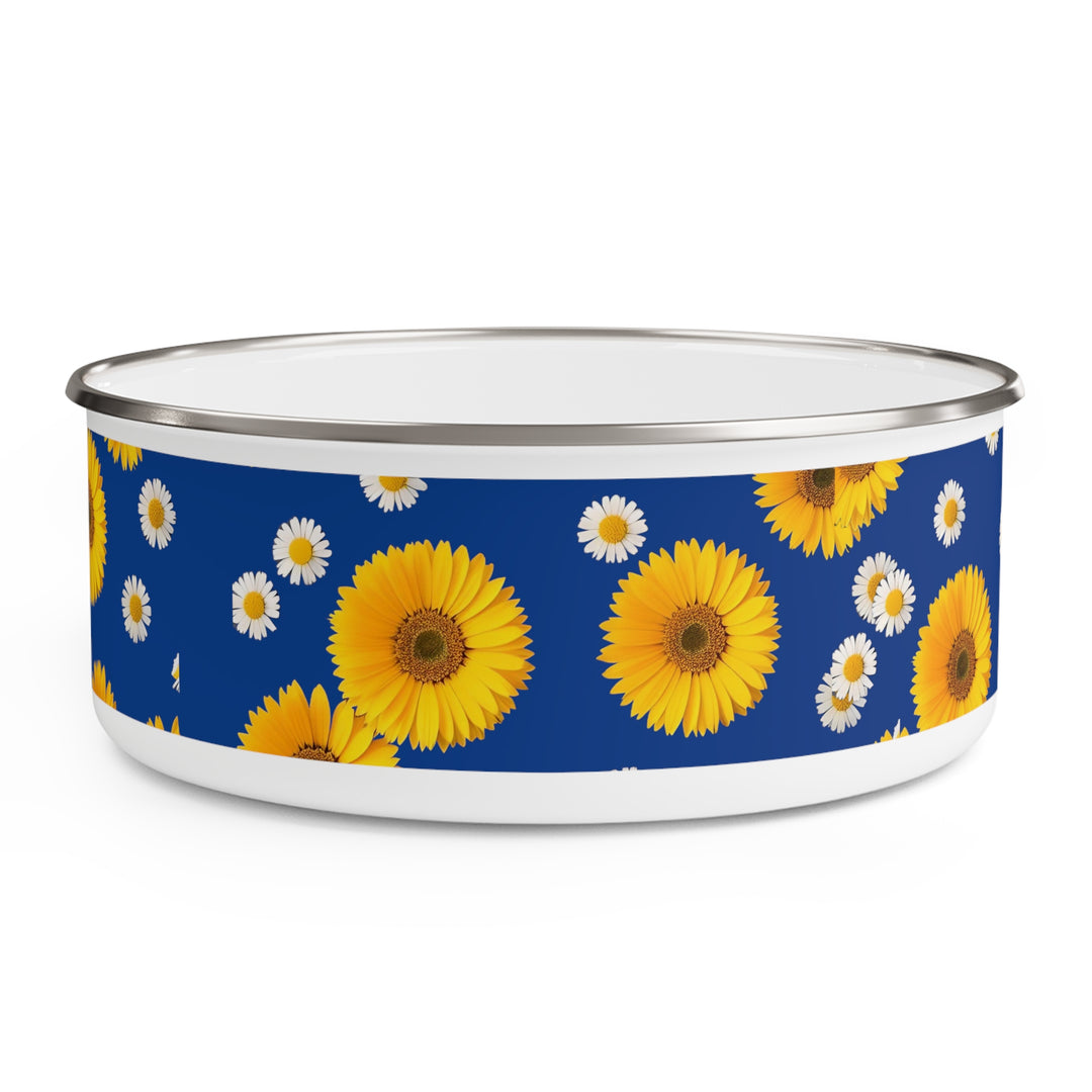 Blue and Yellow Fleury Enamel Bowl
