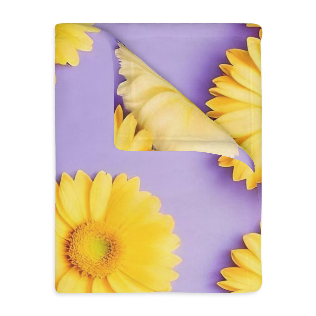 Flower Power style 4 Velveteen Minky Blanket (Two-sided print)