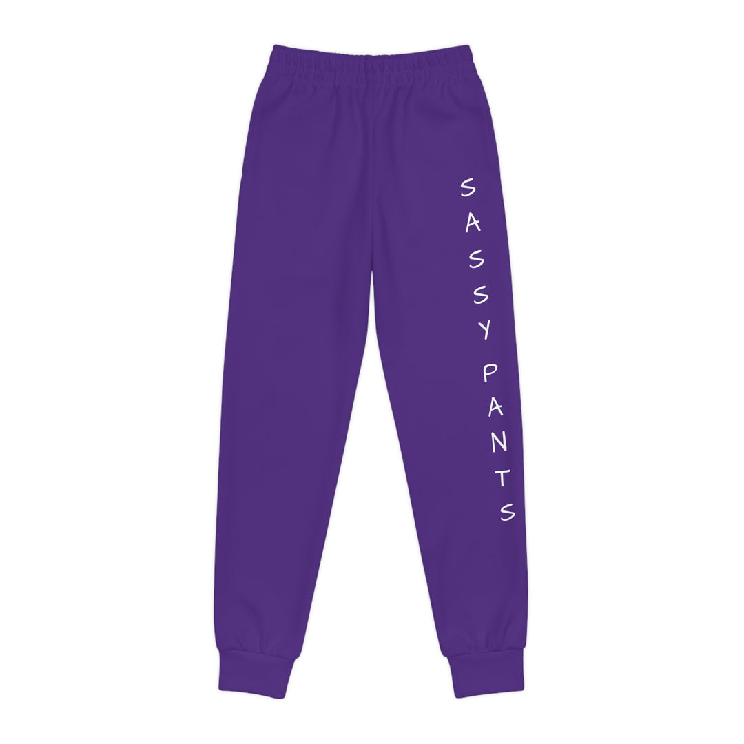 Purple Sassy Pants Youth Joggers (AOP)
