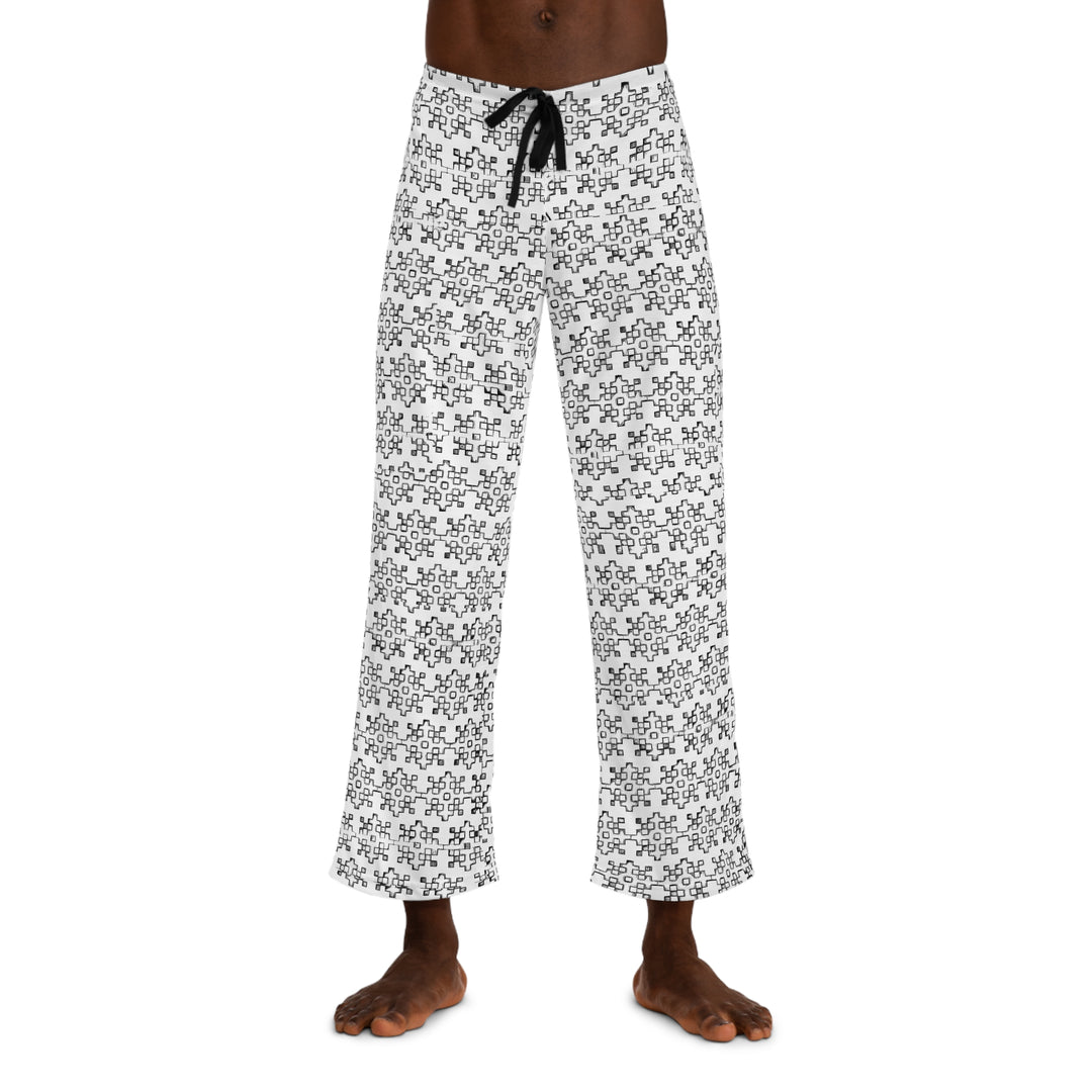 Grey graphic Men's Pajama Pants (AOP)