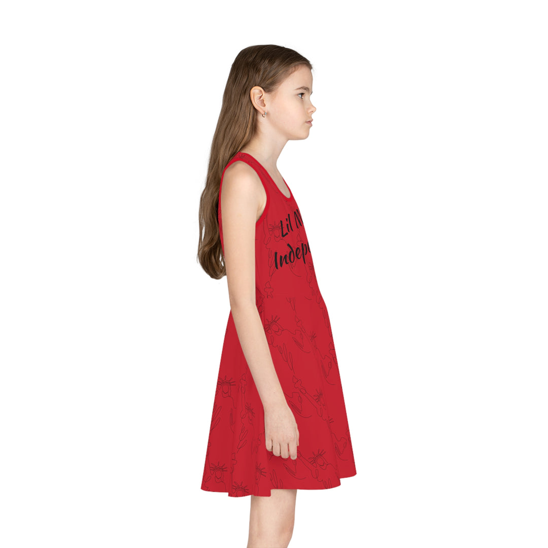 Lil Miss Independent Girls Sleeveless Sundress (AOP)