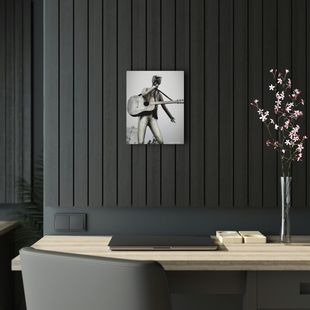 Singing River Sculpture in Black & WhiteAcrylic Prints