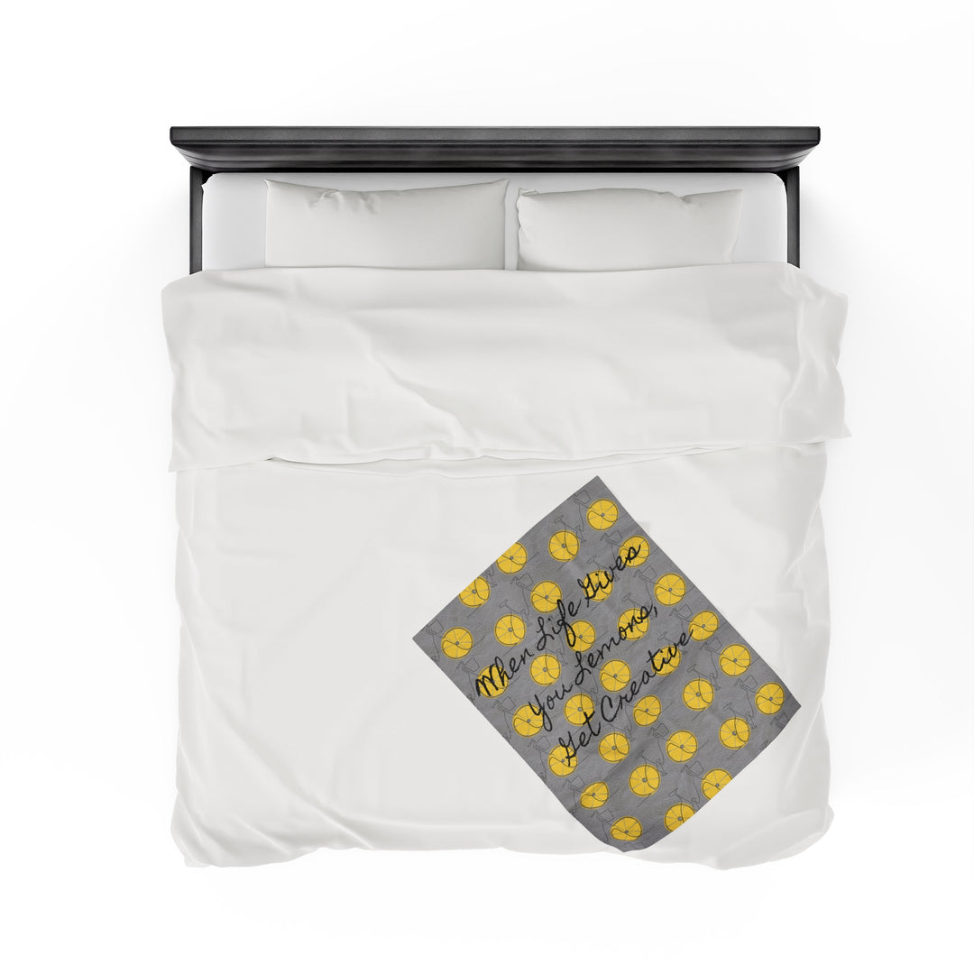 Life gives you lemons Velveteen Plush Blanket