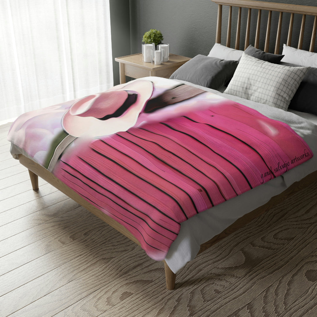 Marielle Inspired Velveteen Minky Blanket (Two-sided print)