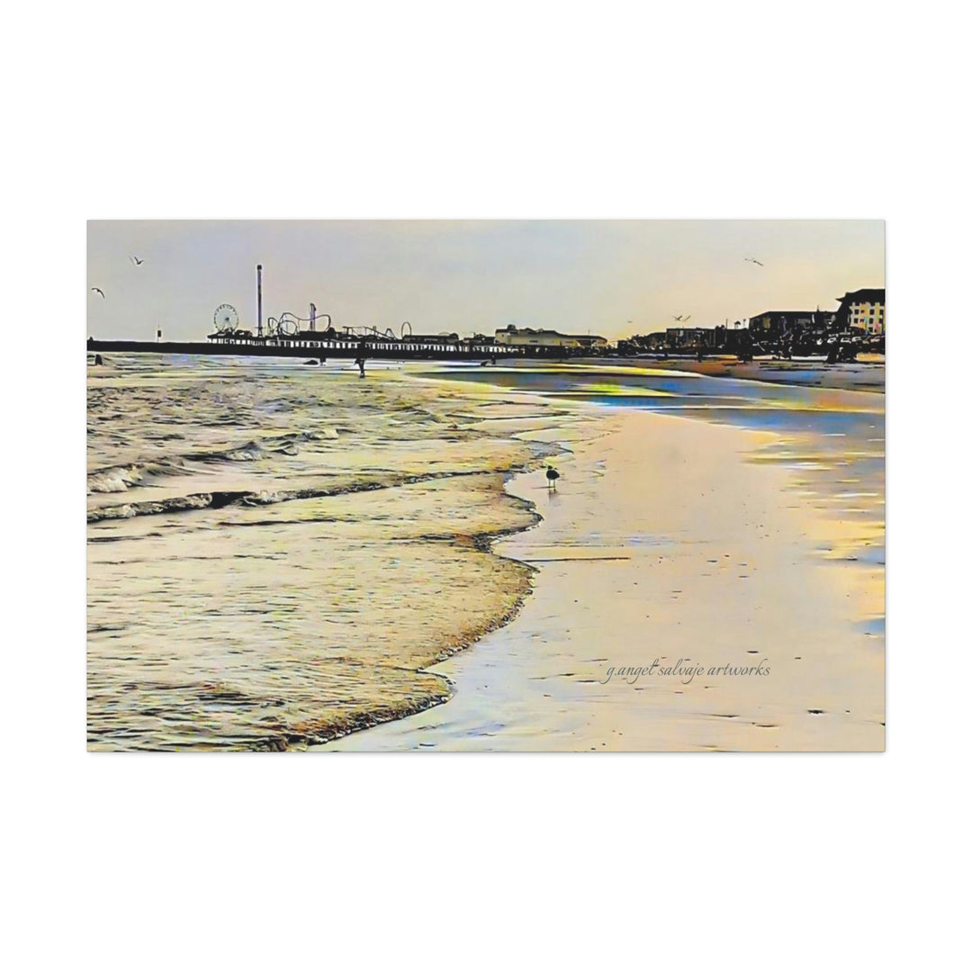 Galveston Strut Landscape Canvas Gallery Wraps