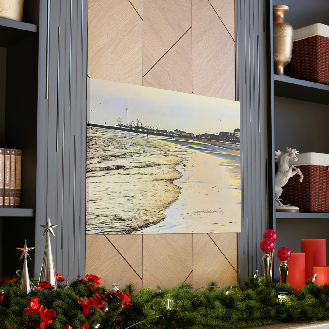 Galveston Strut Landscape Canvas Gallery Wraps