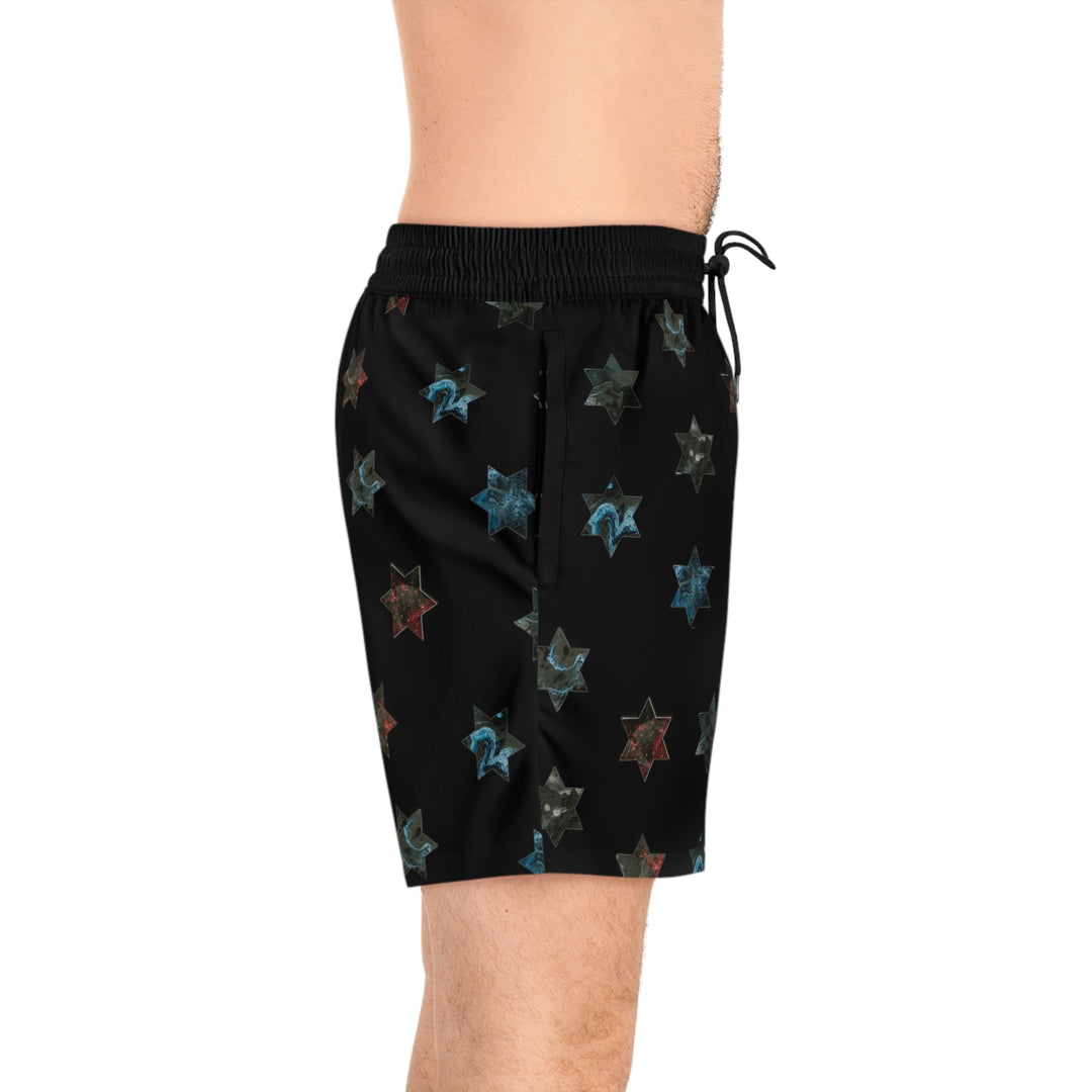 Stars and Galaxies Men's Mid-Length Swim Shorts (AOP)