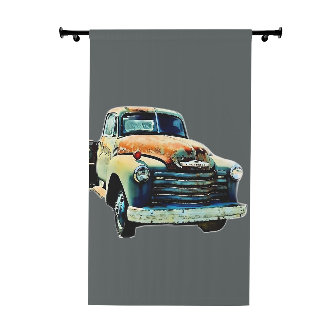 1953 Antique Truck , Grey colored Blackout Window Curtains (1 Piece)