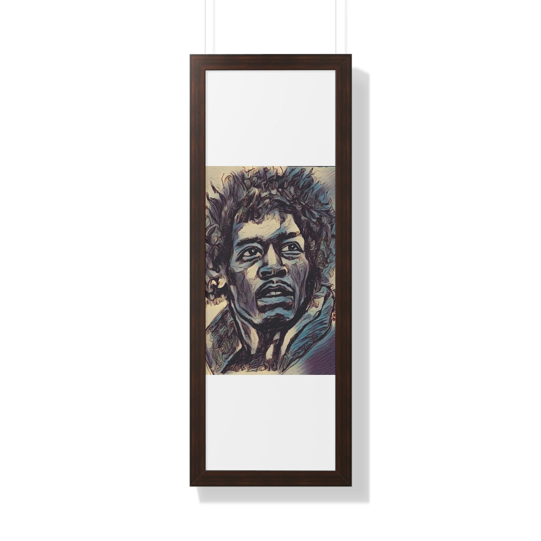 Jimi Hendrix Framed Vertical Poster