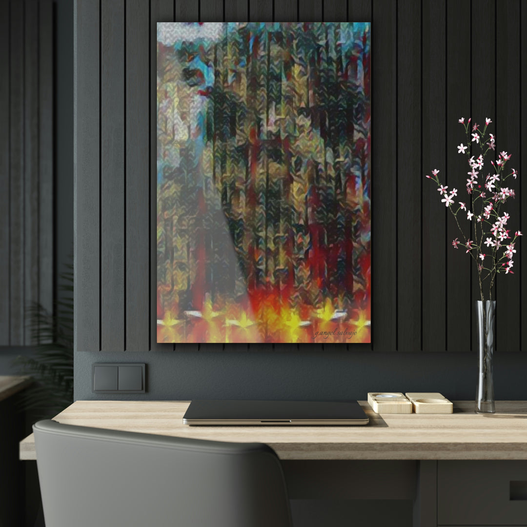 Your Light Pierces the Chaos in the air Acrylic Prints