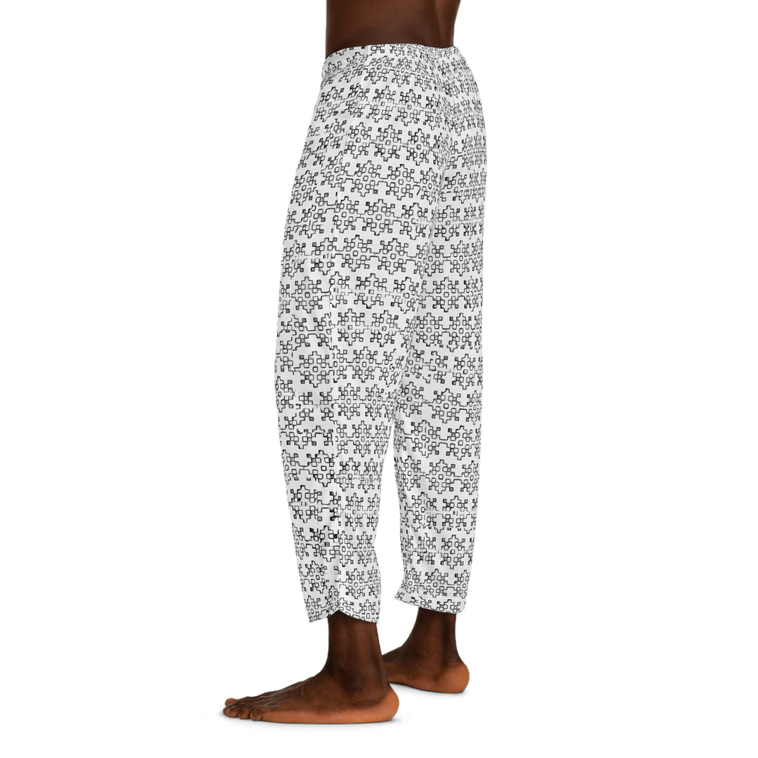 Grey graphic Men's Pajama Pants (AOP)
