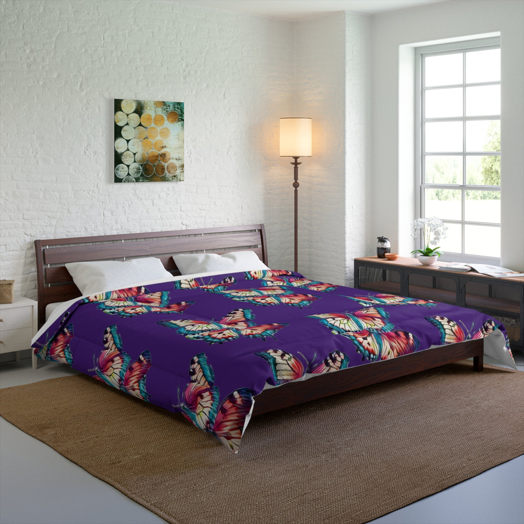 Purple Maybe we are all like Butterflies Comforter style 1