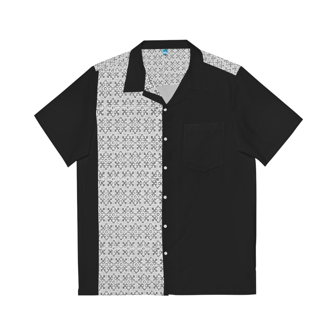 Grey graphic Men's Hawaiian Shirt (AOP)