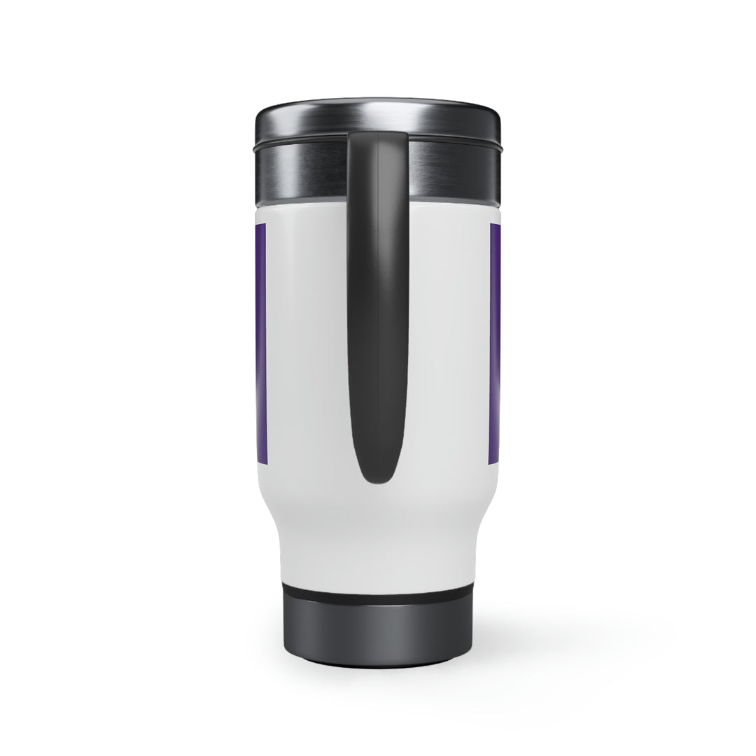 Nap Queen Stainless Steel Travel Mug with Handle, 14oz