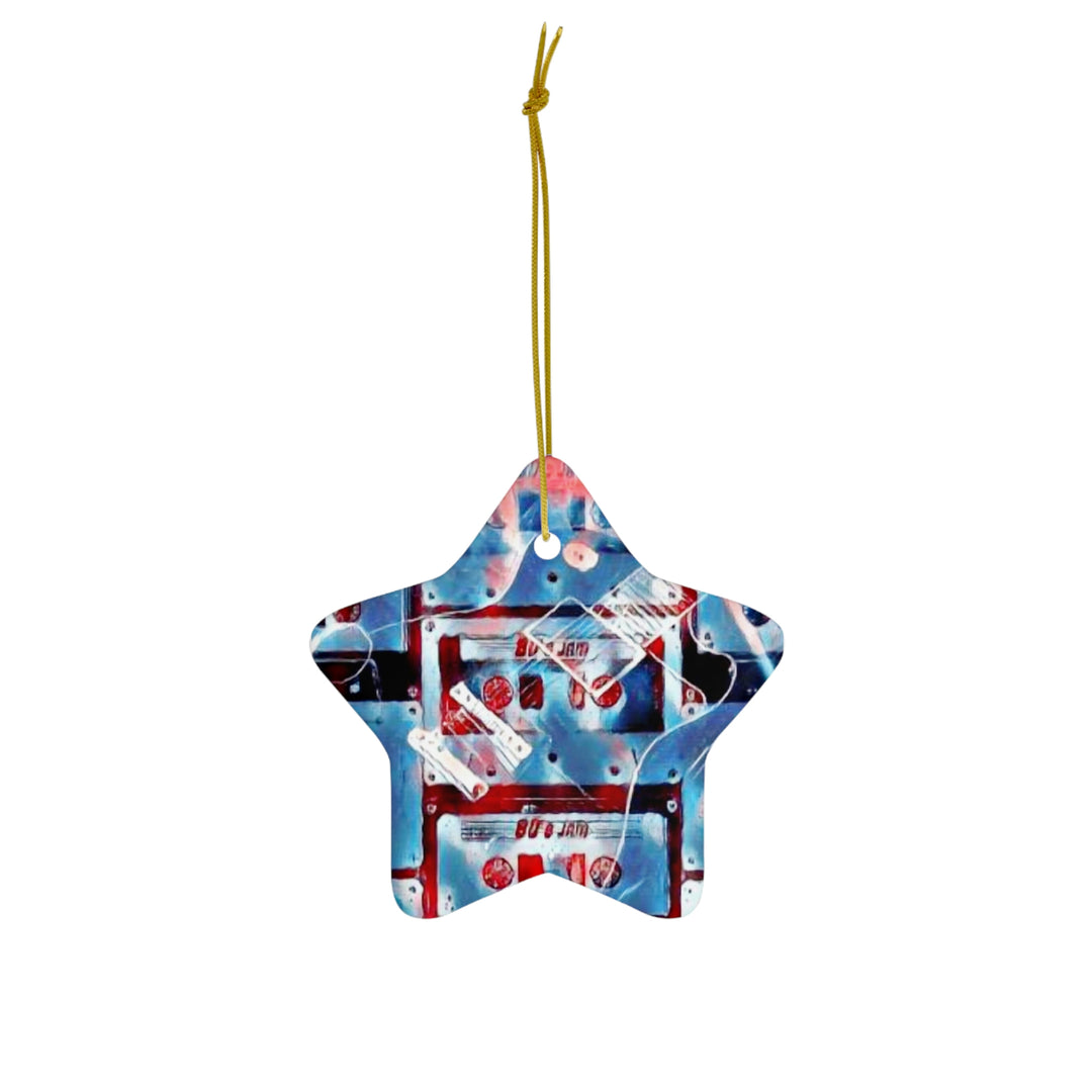 Guitar & cassettes Ceramic Ornament, 4 Shapes